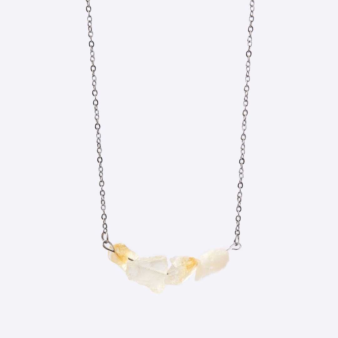 Purity Stainless Steel Necklace - Citrine - MyMantra