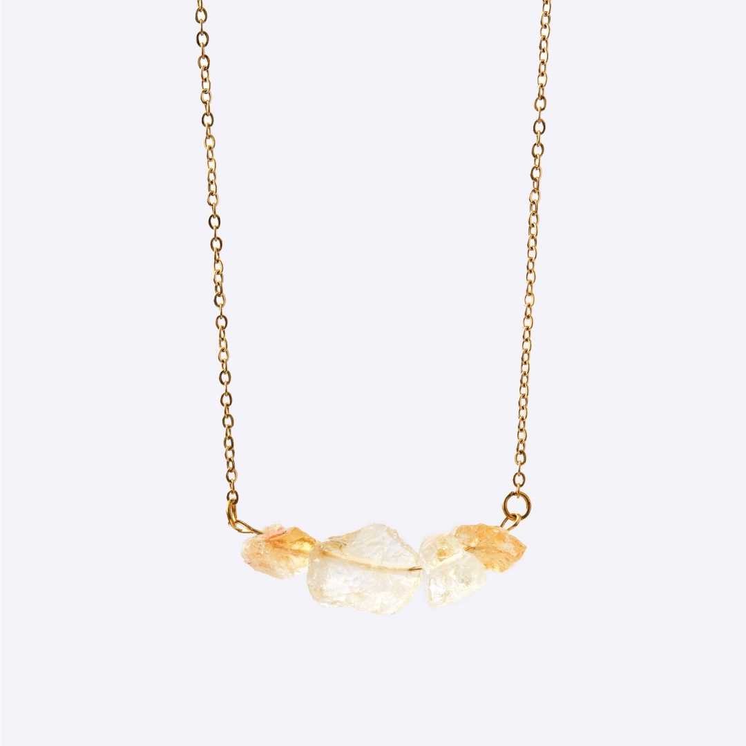 Purity Stainless Steel Necklace - Citrine - MyMantra
