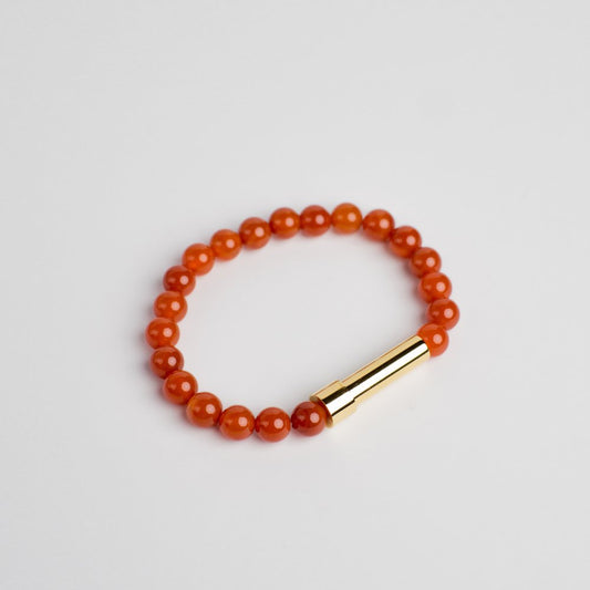 Red Agate Beads with Intention Capsule Bracelet - MyMantra