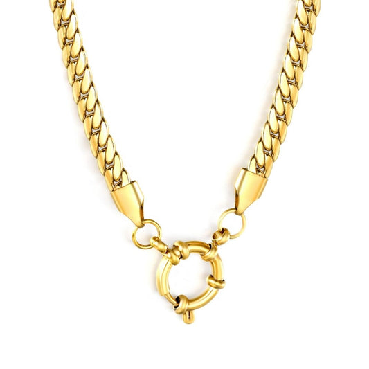 Statement Piece - Dragon Chain Necklace with Charm Holder