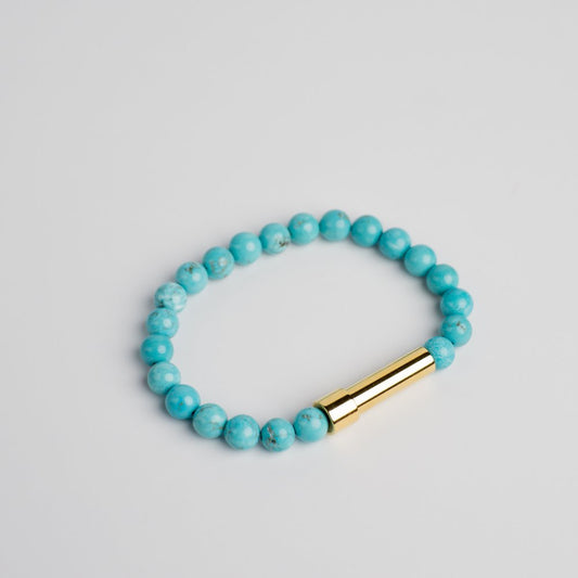 Turquoise Beads with Intention Capsule Bracelet - MyMantra